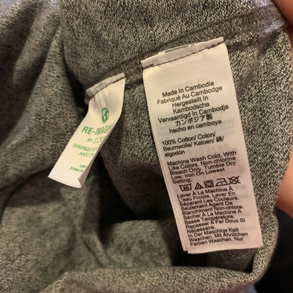 J. CREW best seller Half-zip rugby shirt marled gray size L - Picture 7 of 11